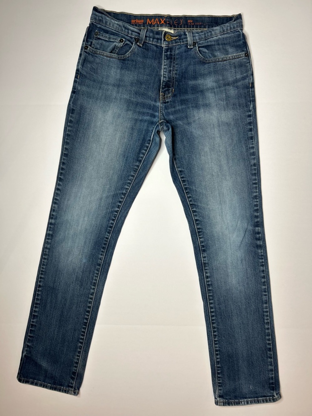 Urban Pipeline Men’s Max Flex Sim Straight Blue Denim Jeans 30x32